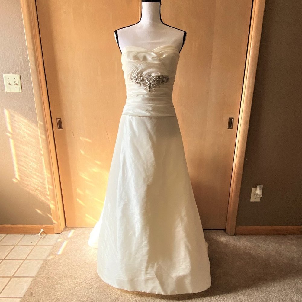 NWT Sz 10 Wtoo Brides by Watters Ivory Taffeta